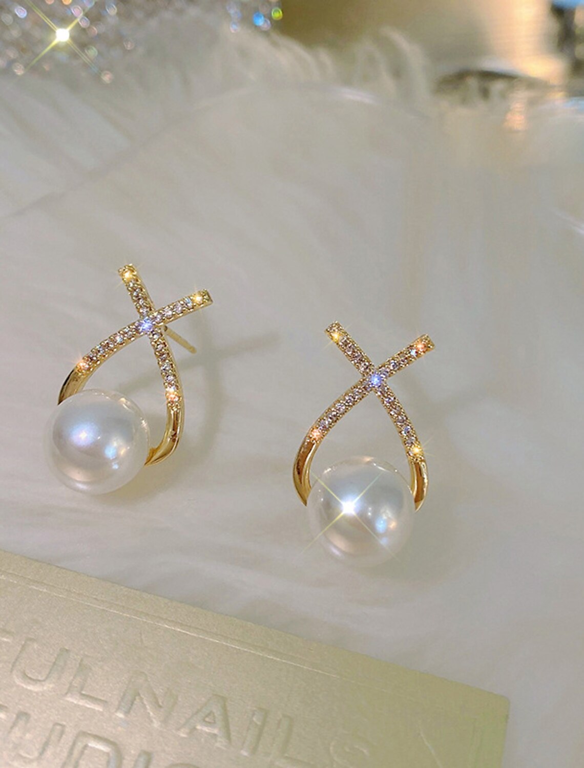 Wholesale Women's Pearl Stud Earrings Fine Jewelry Classic Precious Elegant Stylish Imitation Pearl Earrings Jewelry White For Gift Festival 1 Pair